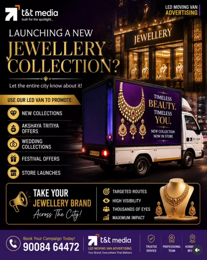 Jewellery LED van advertising