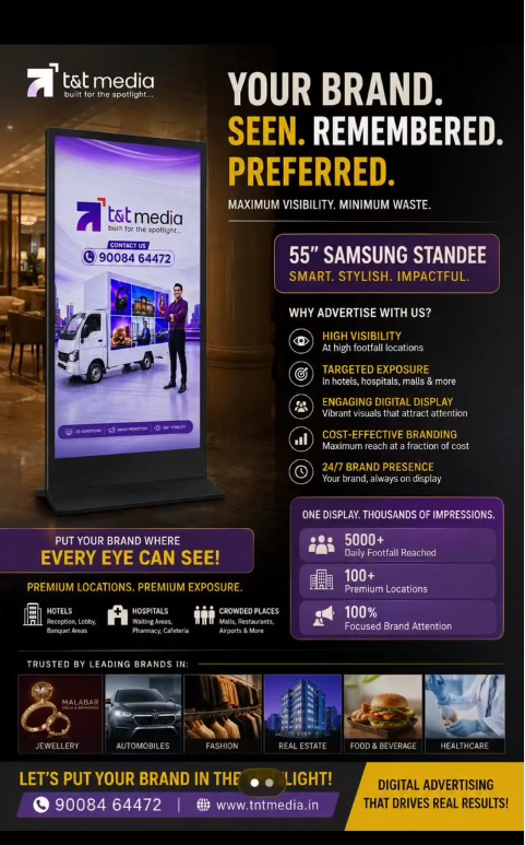 T&T Media LED standee screen